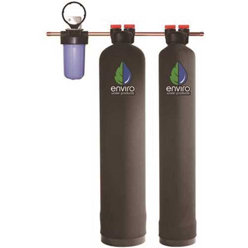 Enviro Water PRO-COMBO-1044 (3 CARTONS) Ultimate Combo Series - Whole House Water Filtration System Plus Envirosoft Salt-Free Conditioning - 10 - 14 GPM Black