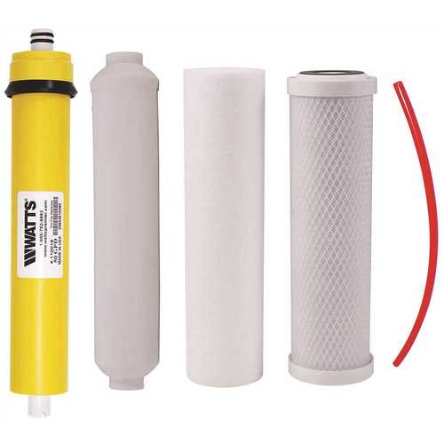Pure Water Master Filter Pack for Under-Sink 4-Stage Reverse Osmosis Systems
