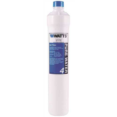 Watts PWKCGAC13 Pure Water Kwik Change Granular Activated Carbon (GAC) Cartridge for Under SInk Reverse Osmosis Systems