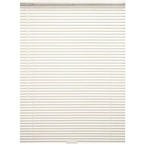 Alabaster Cordless Room Darkening 1 in. Vinyl Mini Blind for Window or Door - 23 in. W x 72 in. L