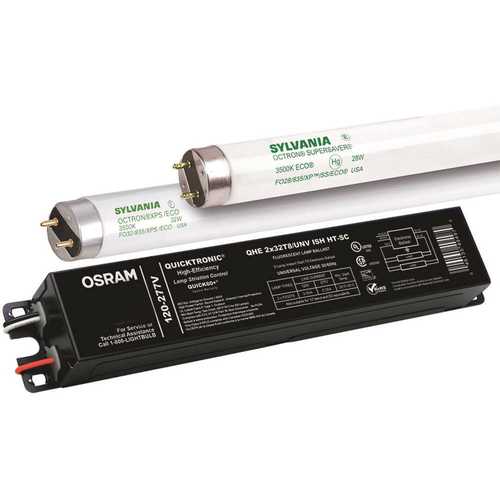 Sylvania 49500 Quicktronic High Efficiency 4 ft. 3-Light Ballast for 32-Watt T8 Lamps - pack of 10