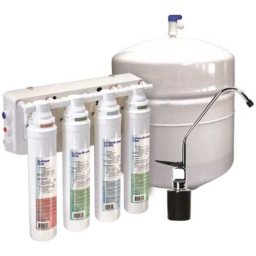 Aqua Flo 1340302-60 Under Sink Reverse Osmosis Water Filtration System QCRO4V-50
