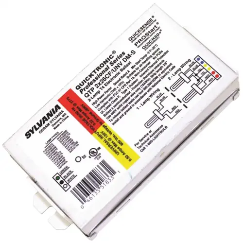 Compact Fluorescent Ballast with Bottom or Side Leads QTP/2X26/CF/UNV