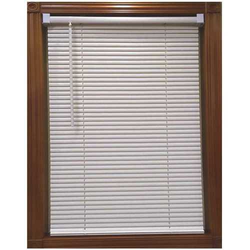 White Cordless Light Filtering Vinyl Blind with 1 in. Slats 23 in. W x 72 in. L
