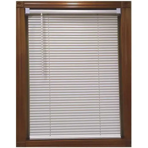 White Cordless 1 in. Light Filtering Vinyl Blind - 72 in. W x 72 in. L