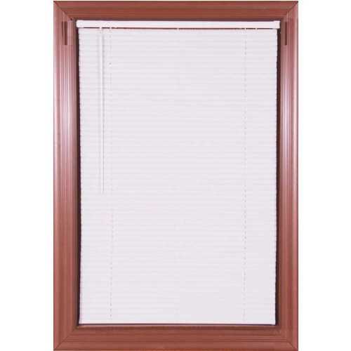 White Cordless 1 in. Light Filtering Vinyl Blind - 27 in. W x 72 in. L