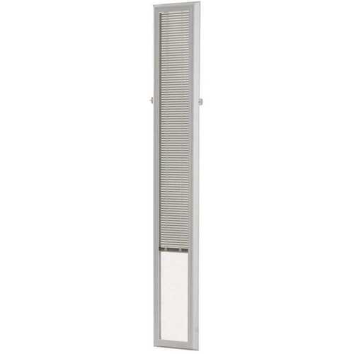 ODL BWM76401 White Cordless Add On Enclosed Aluminum Blinds with 1/2 in. Slats for 7 in. Wide x 64 in. Length Side Light Door Windows