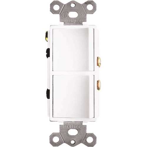 2-Function Rocker Combination Switch in White (120-Volt, 15 AMP(X2))