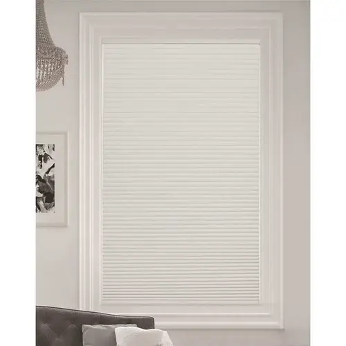 Simply Cut-to-Size White Cordless Blackout Single Cell Polyester Cellular Shade 54 in. W x 48 in. L