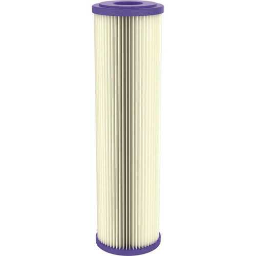 Pentair 255483-43 ECP20-10 Pleated Cellulose and Polyester 10 in. 20 m. 10 G m. Under Sink Replacement Water Filter Cartridge - pack of 24