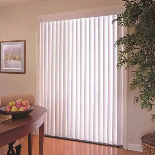 Room Darkening 3.5 in. PVC Vertical Blinds White - 71 in. W x 84 in. L