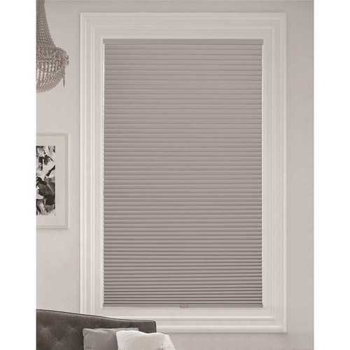 Simply Cut-to-Size Gray Sheen Cordless Blackout Single Cell Polyester Cellular Shade 30 in. W x 72 in. L
