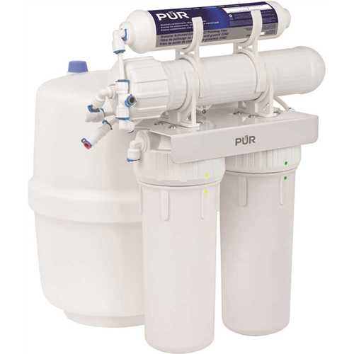 4-Stage Universal 23.3 GPD Reverse Osmosis Water Filtration System with Faucet