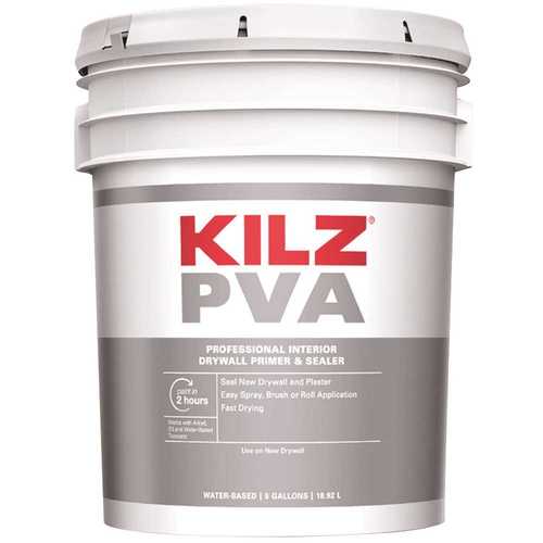 KILZ PX01005 PVA 5 Gal. White Interior Drywall Primer