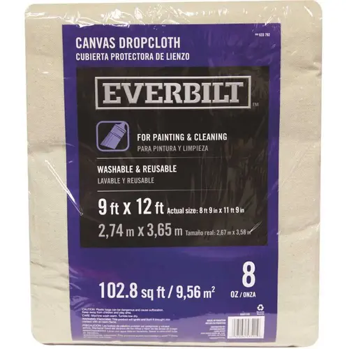 Everbilt 58521/4HD 9 ft. x 12 ft. 8 oz. Heavyweight Canvas Drop Cloth