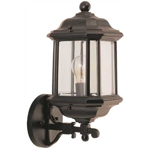 Sea Gull Lighting 84030-12 Kent 1-Light Black Outdoor Wall Lantern Sconce