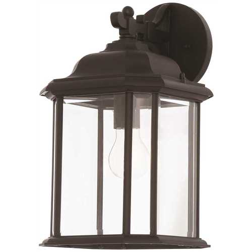 Sea Gull Lighting 84031-12 Kent 8.5 in. W 1-Light Black Outdoor 15 in. Wall Lantern Sconce