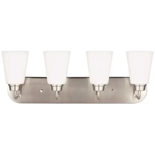 Sea Gull Lighting 4415204-962 Kerrville 4-Light Brushed Nickel Vanity Light Color/Finish Family