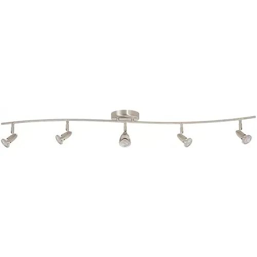 Monument 3565058 52 in. 5-Light Brushed Nickel Track Lighting Kit