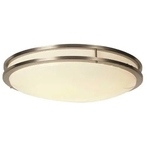 Monument 614017 14.75 in. 2-Light Satin Nickel Flush Mount Stainless