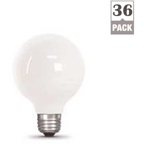 40-Watt Equivalent G25 Dimmable Filament ENERGY STAR White Glass LED Light Bulb, Daylight - pack of 36