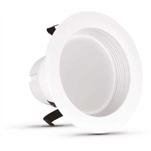 4 in. 50-Watt Equivalent Daylight CEC Title 24 Integrated LED Retrofit White Recessed Light Trim Downlight - pack of 36