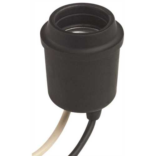 Leviton 124D Rubber Weatherproof Outdoor Light Socket for Medium Base