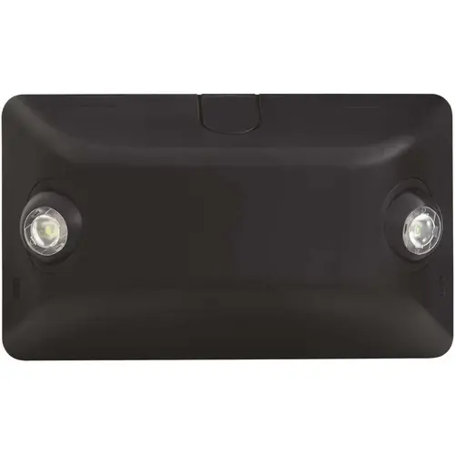 Dual-Lite 4-Watt Black Integrated LED Emergency Light Damp Location Color/Finish Family