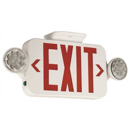 Compass CC 4-Watt Integrated LED White Combination Exit/Emergency Light with Ni-MH Battery and Remote Capacity