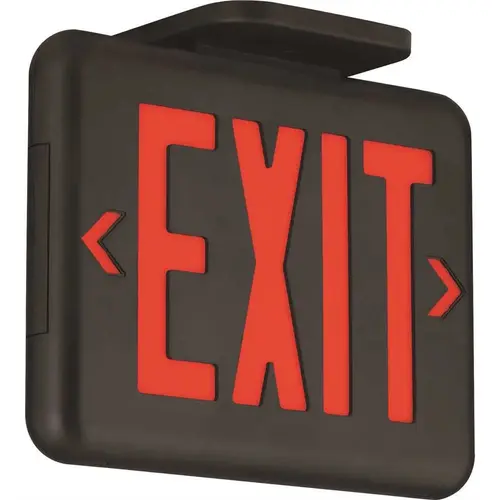 Hubbell Lighting EVEURB Dual-Lite 2-Watt Black-Red Integrated LED Exit Sign AC Only Color/Finish Family