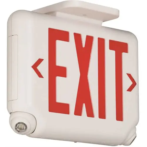 Hubbell Lighting EVCURWD Dual-Lite 2.4-Watt 6.4-Volt DC White Integrated LED Damp Location Exit/Emergency Combination Light Color/Finish Family