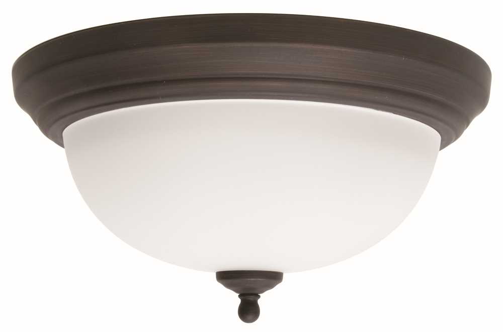 Monument 3557942 2-Light 13-1/4 in. x 6-1/4 in. Flush Mount Ceiling in Fixture in Oil Rubbed Bronze