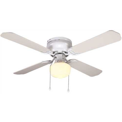SMC MFG CO., LTD. UB42S-WH-SH Littleton 42 in. LED Indoor White Ceiling Fan with Light Kit