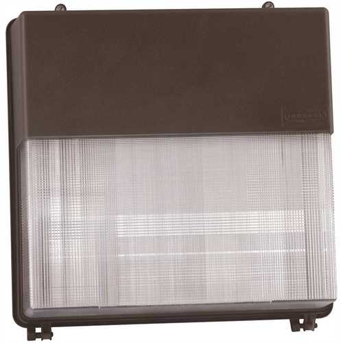Perimaliter 72 Watt Dark Bronze Outdoor Integrated LED Wall Pack Light with Polycarbonate Lens