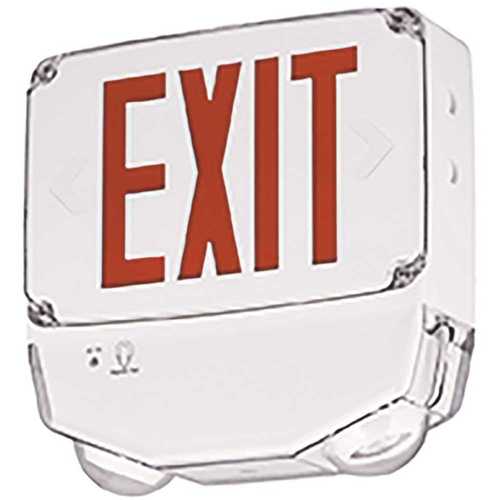tradeSELECT 5.2-Watt 6-Volt DC White Integrated LED Exit/Emergency Combination Light Wet Location