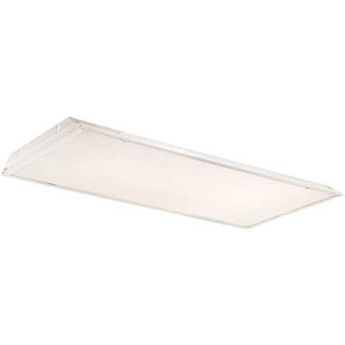 2 ft. x 4 ft. 128-Watt Equivalent White Lens Integrated LED Commercial Grid Ceiling Troffer