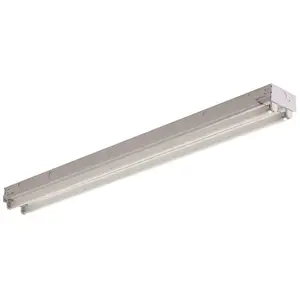 C 2 40 120 MBE 2INKO 2-Light Flushmount Steel White Fluorescent Light