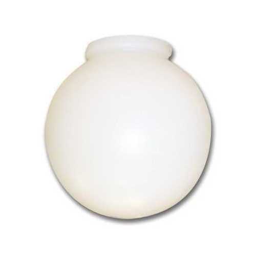 BALL GLOBE WITH FITTER NECK 10 IN. WHITE PLASTIC