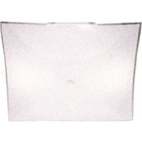 11-3/4"W x 1-3/8"H Ceiling Flushmount Square Replacement Glass, White - pack of 4