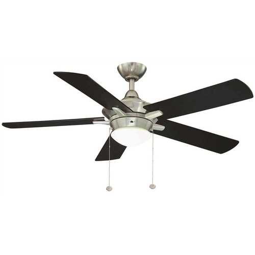 Home Decorators Collection YG177ILED-BN Edgemont 52 in. Indoor Brushed Nickel Ceiling Fan with Light Kit