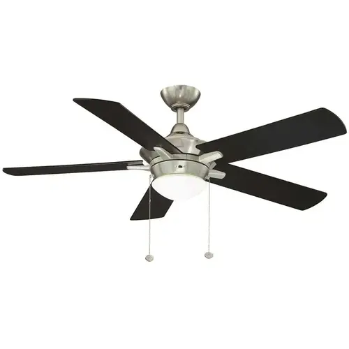 Home Decorators Collection YG177ILED-BN Edgemont 52 in. Indoor Brushed Nickel Ceiling Fan with Light Kit