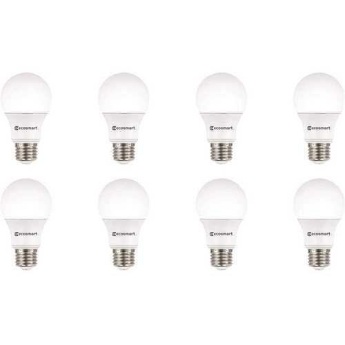 60-Watt Equivalent A19 Non-Dimmable LED Light Bulb Daylight - pack of 8