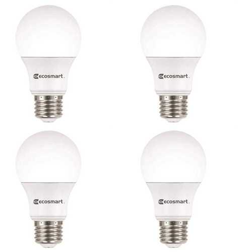 ECOSMART A7A19A100WUL02 100-Watt Equivalent A19 Non-Dimmable LED Light Bulb Cool White - pack of 4