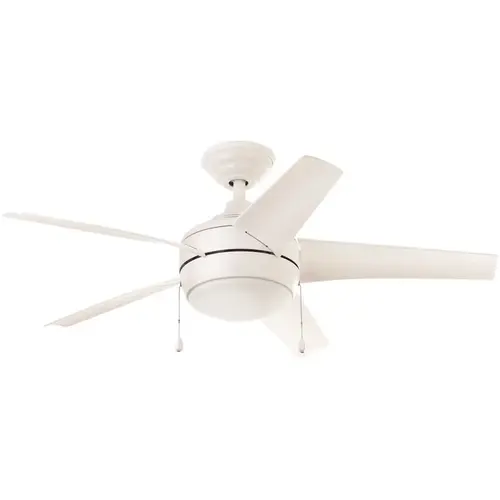 Home Decorators Collection 37566 Windward 44 in. LED Indoor Matte White Ceiling Fan with Light Kit