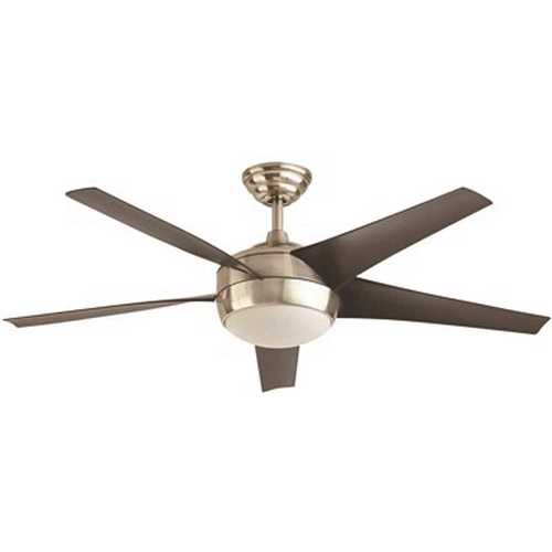 Windward 52 in. LED Brushed Nickel Ceiling Fan with Light Kit