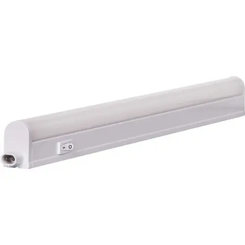 16 in. White Non-Dimmable LED Under Cabinet Fixture with Switch, Uses (1) 7-Watt Integrated LED Panel (Included) Color/Finish Family