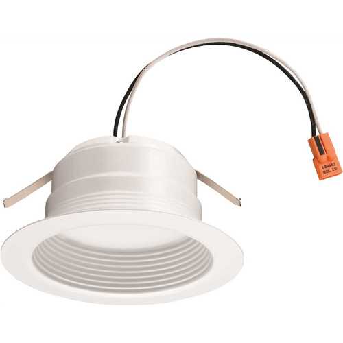Contractor Select E 4 in. 3000K 700 Lumens Soft White Recessed Integrated LED Retrofit Baffle Trim