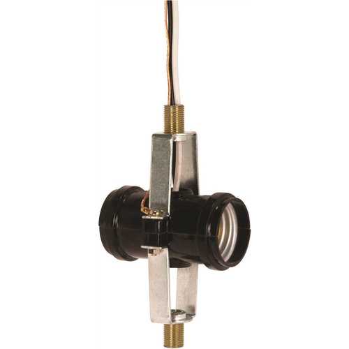 Satco 80/1380 12 in. Leads Twin Phenolic Socket With Ground