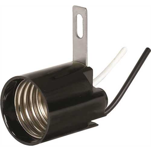 1.5 in. Black Medium Base Phenolic Socket