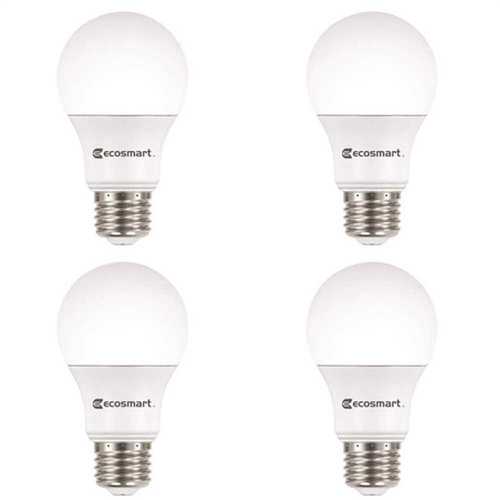 ECOSMART A7A19A100WUL01 100-Watt Equivalent A19 Non-Dimmable LED Light Bulb Soft White - pack of 4
